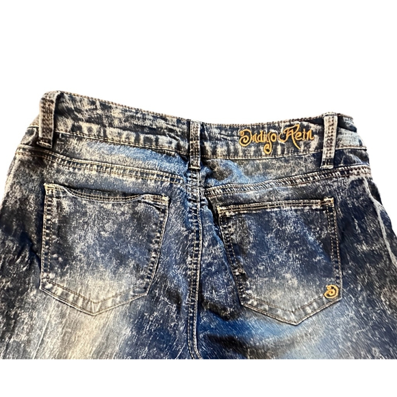 Indigo Rein Jeans Bleach Wash Blue Denim Jeans Stretchy Skinny Low Rise Y2K - Picture 6 of 10